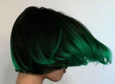 هایلایت سبز روی موی مشکی ، ترند سال