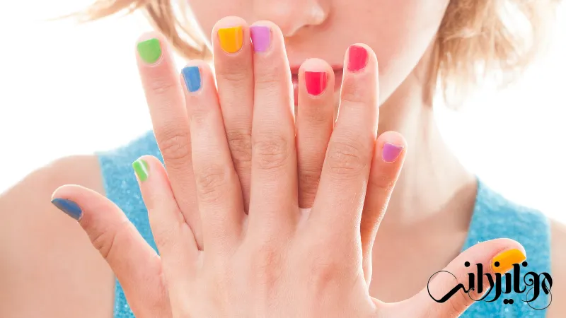 Colorful spring nail design