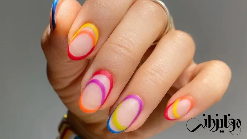 Colorful summer nail design